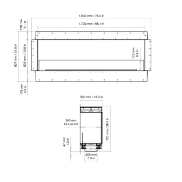 Flex 68SS Single Sided Fireplace