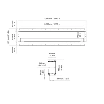 Flex 122SS Single Sided Fireplace