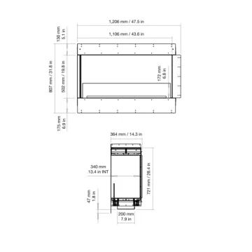 Flex 42LC Left Corner Fireplace