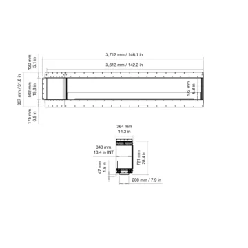 Flex 140RC.BXL Right Corner Fireplace