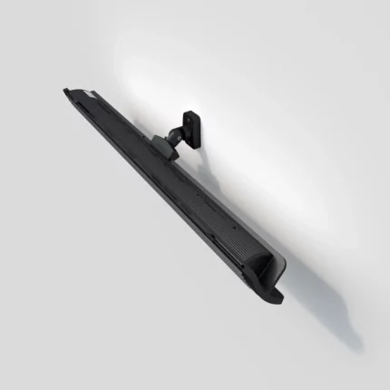 Heatscope Next 3000W Radiant Heater detail shows slimline aluminium body with low-glare infrared elements for patio warmth.