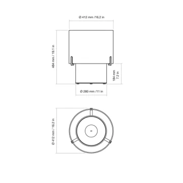Pillar 3L Designer Fireplace