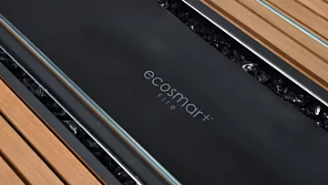 EcoSmart Fire XL900 Silicone Burner Cover detail highlights heat-resistant bioethanol burner accessory designed for XL900 ethanol fireplaces.