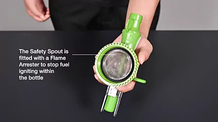 How to attach the Safety Spout to the e-NRG bottle using the e-NRG Adaptor 126 How to attach the Safety Spout to the e-NRG bottle using the e-NRG Adaptor 126