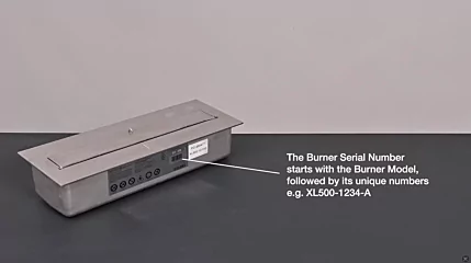 How to locate the Burner serial number 7 How to locate the Burner serial number 7