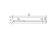 Flex 158IL Island - Technical Drawing / Front by EcoSmart Fire