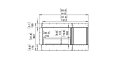 Flex 50RC.BXR Right Corner - Technical Drawing / Front by EcoSmart Fire
