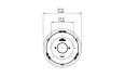 Round 20 Fireplace Insert - Technical Drawing / Top by EcoSmart Fire