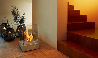 Mini T Designer Fireplace - In-Situ Image by EcoSmart Fire