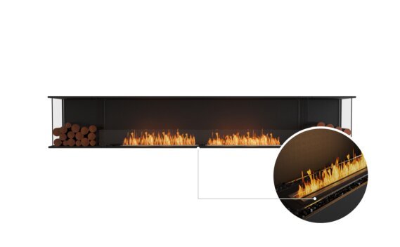 Flex 122 - Ethanol - Black / Black / Installed view - Logs not included by EcoSmart Fire
