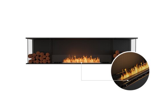 Flex 86 - Ethanol - Black / Black / Installed view - Logs not included by EcoSmart Fire