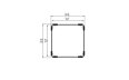 S430 Fire Screen Fireplace Screen - Technical Drawing / Top by Blinde Design
