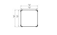 S725 Fire Screen Fireplace Screen - Technical Drawing / Top by Blinde Design