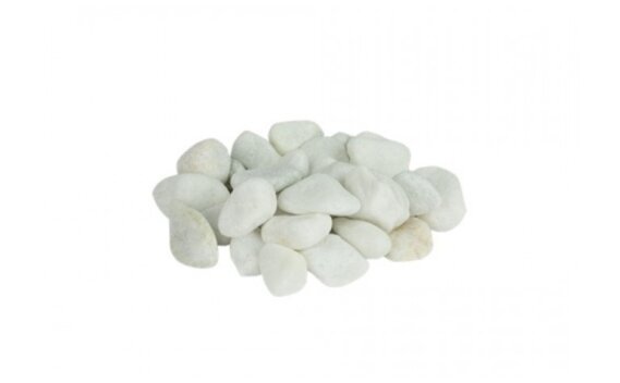 Small White Stones Decorative Media - White by EcoSmart Fire