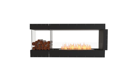 Flex 68PN.BXL Peninsula - Ethanol / Black / Uninstalled view - Logs not included by EcoSmart Fire