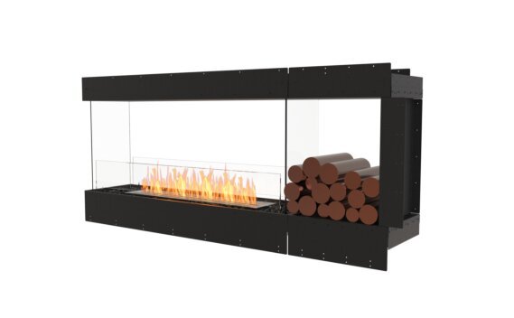 Flex 68PN.BXR Peninsula - Ethanol / Black / Uninstalled view - Logs not included by EcoSmart Fire
