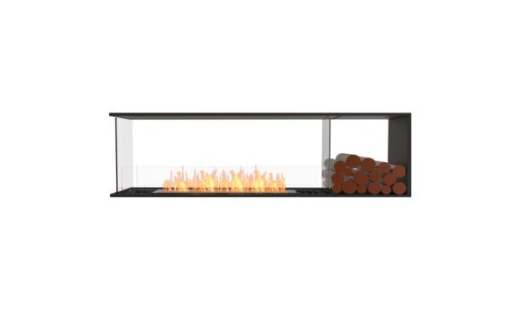 Flex 68PN.BXR Peninsula - Ethanol / Black / Installed view - Logs not included by EcoSmart Fire