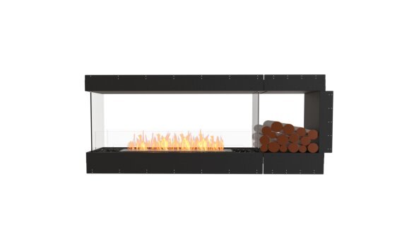 Flex 68PN.BXR Peninsula - Ethanol / Black / Uninstalled view - Logs not included by EcoSmart Fire