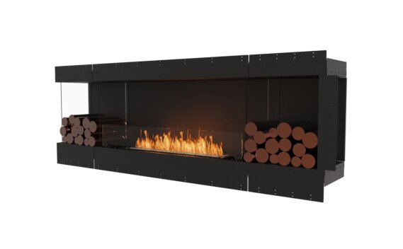 Flex 86LC.BX2 Left Corner - Ethanol / Black / Uninstalled view - Logs not included by EcoSmart Fire