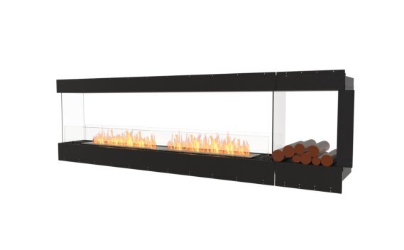 Flex 104PN.BXR Peninsula - Ethanol / Black / Uninstalled view - Logs not included by EcoSmart Fire