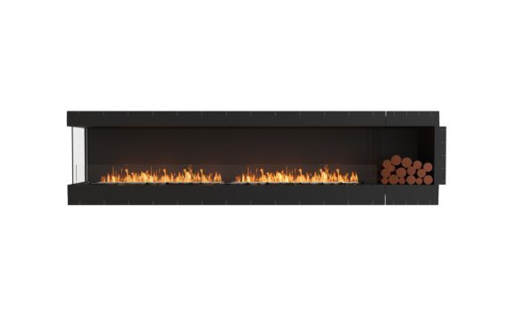 Flex 122LC.BXR Left Corner - Ethanol / Black / Uninstalled view - Logs not included by EcoSmart Fire