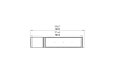Flex 68PN.BXL Peninsula - Technical Drawing / Top by EcoSmart Fire