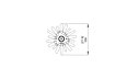 Stix Fire Pit - Technical Drawing / Top by EcoSmart Fire