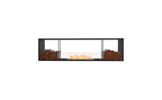 Flex 78DB.BX2 Double Sided - Ethanol / Black / Installed view - Logs not included by EcoSmart Fire