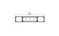 Flex 68BN.BX2 Bench - Technical Drawing / Top by EcoSmart Fire