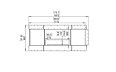 Flex 68PN.BX2 Peninsula - Technical Drawing / Front by EcoSmart Fire