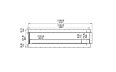 Flex 104LC Left Corner - Technical Drawing / Front by EcoSmart Fire