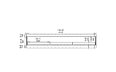 Flex 158 - Technical Drawing / Front by EcoSmart Fire