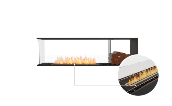 Flex 68PN.BXR Peninsula - Ethanol - Black / Black / Installed View by EcoSmart Fire