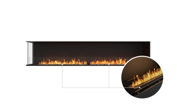 Flex 104LC Left Corner - Ethanol - Black / Black / Installed View by EcoSmart Fire