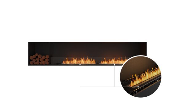 Flex 104SS.BXL Single Sided - Ethanol - Black / Black / Installed View by EcoSmart Fire