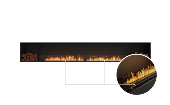 Flex 140SS.BX2 Single Sided - Ethanol - Black / Black / Installed view - Logs not included by EcoSmart Fire