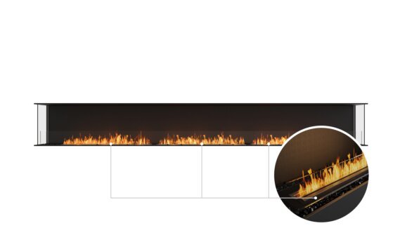 Flex 158 - Ethanol - Black / Black / Installed View by EcoSmart Fire