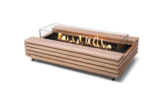 Cosmo 50 Fire Pit - Gas LP/NG / Teak / *Accessory inclusions may vary / Teak colours may vary by EcoSmart Fire