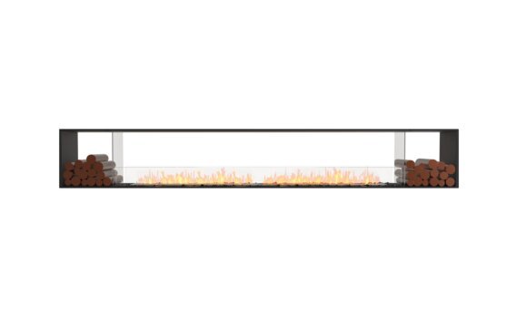 Flex 140DB.BX2 Double Sided - Ethanol / Black / Installed view - Logs not included by EcoSmart Fire