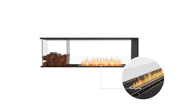 Flex 68PN.BXL Peninsula - Ethanol - Black / Black / Installed View by EcoSmart Fire