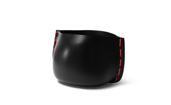Stitch 75 Planter - Graphite / Red by Blinde Design