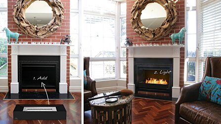 Convert wood and gas fireplaces