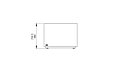 Sidecar 24 Fire Pit - Technical Drawing / Front by EcoSmart Fire