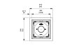 Sidecar 24 Fire Pit - Technical Drawing / Top by EcoSmart Fire