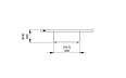 Vertigo 40 Fire Pit - Technical Drawing / Front by EcoSmart Fire