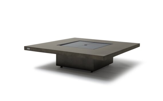 Vertigo 40 Fire Pit - Ethanol / Natural / Look with Glass Cover by EcoSmart Fire