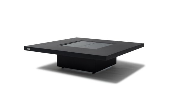 Vertigo 40 Fire Pit - Ethanol / Graphite / Look with Glass Cover by EcoSmart Fire