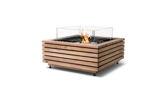 Base 30 Fire Pit - Ethanol / Teak / *Optional fire screen / Teak colours may vary by EcoSmart Fire