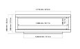 Frame 1500SS Fireplace Insert - Technical Drawing / Front by EcoSmart Fire
