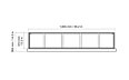 Frame 1500SS Fireplace Insert - Technical Drawing / Top by EcoSmart Fire